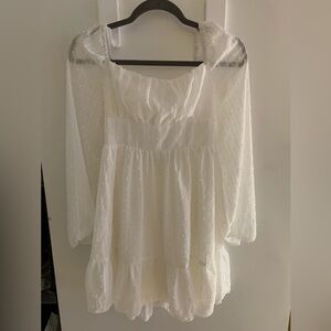 Elegant White Sheer Women's Top